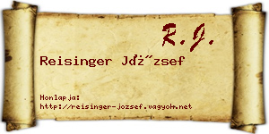 Reisinger József névjegykártya